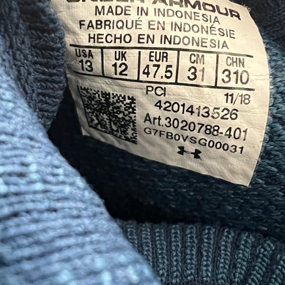 Under Armour Project Rock 1 Blue White Red - Picture 6 of 6